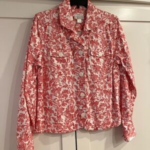 Christopher & Banks Red and White Patterned Jacket